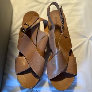 Chocolat Blu Brown Leather Sandals